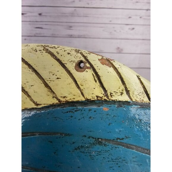 Wooden Handmade Fish Sculpture Home Decor Nautical‎ Beach Art Piece Rustic - Picture 10 of 12